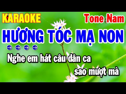Karaoke Hương Tóc Mạ Non Tone Nam Nhạc Sống Cha Cha Hay Nhất 2025 | Thanh Hải