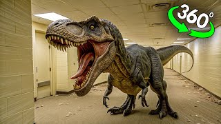 Escape from T-Rex in Backrooms| Jurassic World in 360°