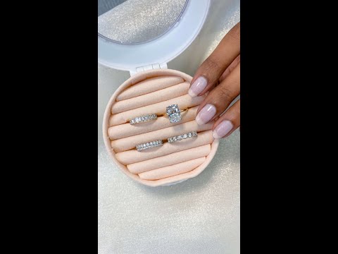 5 carat Cushion Cut Diamond with Wedding Band Pairings