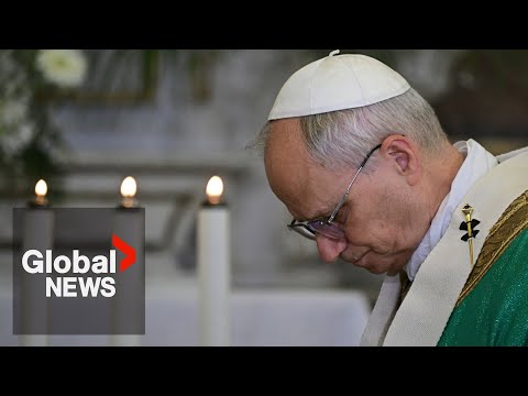 YouTube video thumbnail: Pope Leo “Deeply Saddened” by Deadly Israeli Strike on Gaza Catholic Church