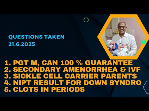 Chorion Biopsy or Amniocentesis, which is better? PGT and Genetic disease. Questions Taken 21.6.2025