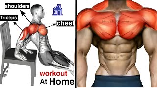 Push-ups at home to build your upper body.Chest exercise.