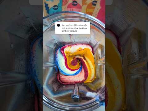 Rainbow smoothie made with superfoods 🌈