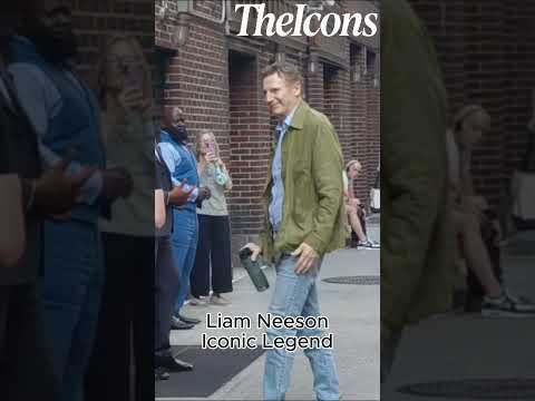 Liam Neeson Walks To Studio In New York🏚️#liamneeson