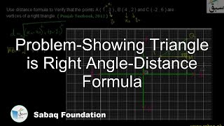 Problem-Showing  Triangle is Right Angle-Distance Formula