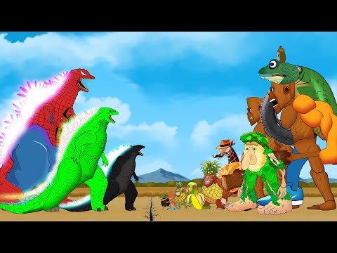 Evolution of SPIDER GODZILLA vs Origin of Lin Gang MELon Brainrot: Size Comparison / ANIMATION