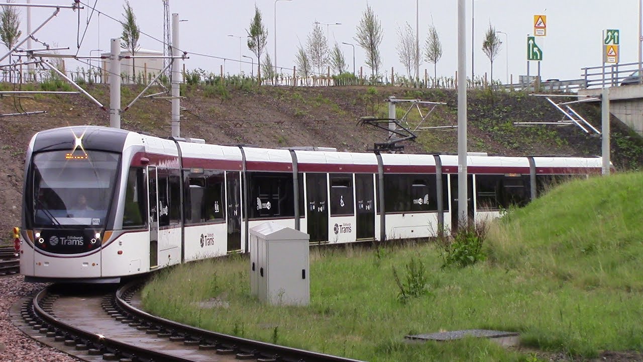 Edinburgh trams york place edinburgh airport drivers view