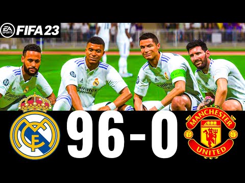 FIFA 23 - MESSI, RONALDO, MBAPPE, NEYMAR, ALL STARS | REAL MADRID 96-0 MAN UTD ! UCL FINAL