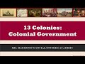 Exploring Colonial Governments and English Influences