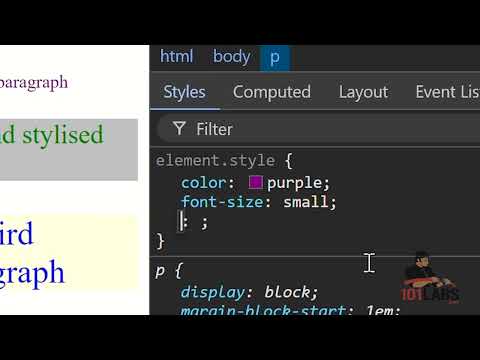 Introduction to CSS and Inline Styling - 101 Labs Web Developer