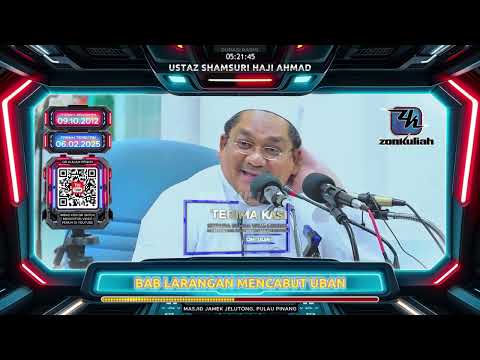 TAZKIRAH : Bab Larangan Mencabut Uban (Masalah Hitamkan Rambut Putih)  - Ustaz Shamsuri Ahmad