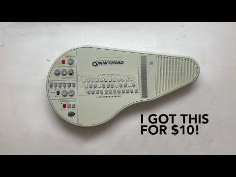 I got this Omnichord for $10 at a thrift store!  (+ a sample library for patrons)