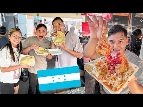 PROBANDO las BALEADAS con POLLO CHUCO en HONDURAS