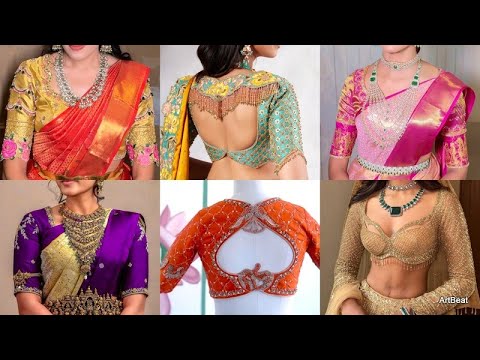 Latest Designer Silk Saree Blouse Designs | 25 Amazing Blouse Work Designs For Pattu Sarees