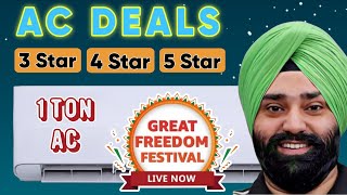 1 Ton AC Deals 2025 - Freedom Sale LIVE! Best 1 Ton AC in India (Top Brands, Discounts & Offers)