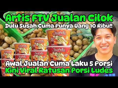 ARTIS FTV SIDIK EDUARD JUALAN CILOK KAKI LIMA‼️AWAL JUALAN CUMA LAKU 5 PORSI KINI RATUSAN PORSI‼️