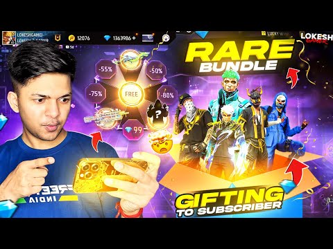Gifting My 7 Rare Events And 20,000 Diamonds 💎 Garena Free Fire