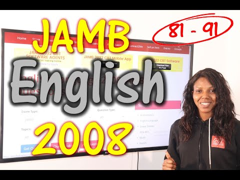 JAMB CBT English 2008 Past Questions 81 - 91