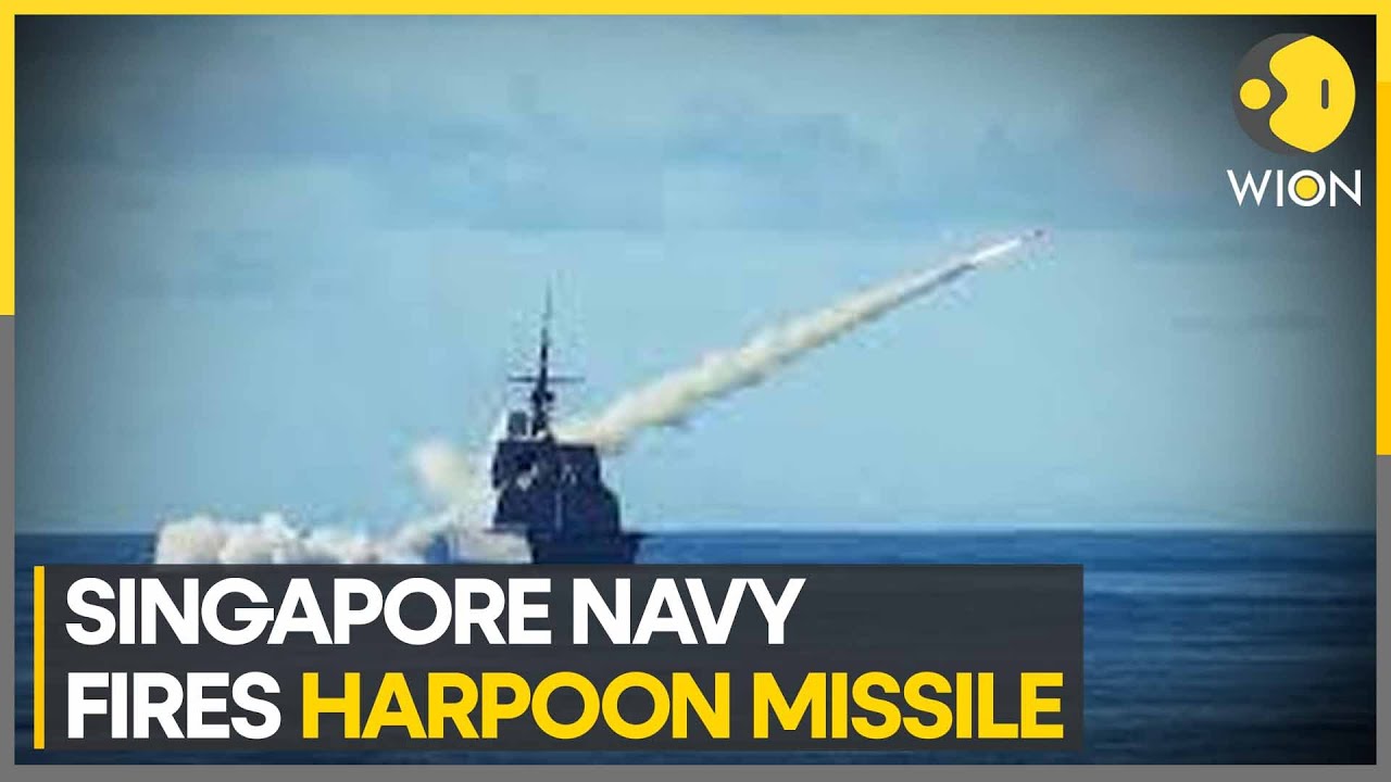 US and Singapore conducts naval drills, Singapore Navy fires harpoon missile