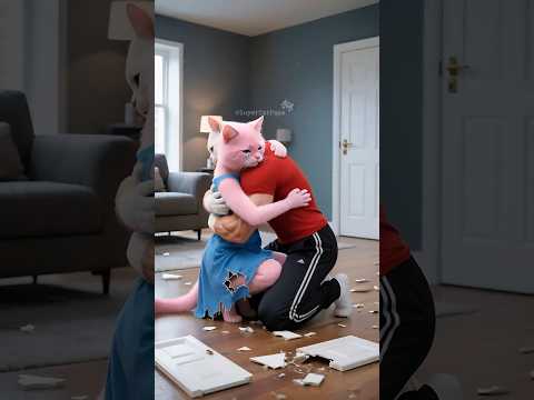 😠👊When the family was hurt by bad guys, Papa Cat fought back in anger