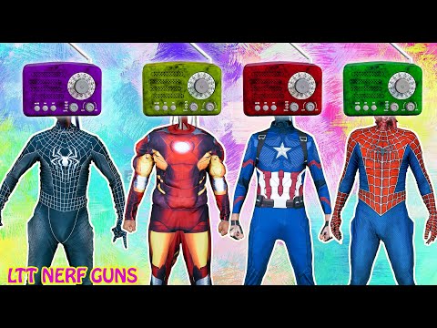 TV man jail superhero team || LTT Nerf Guns #funny