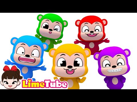 Five Little Monkeys Jumping On The Bed | детские песни  Nursery Rhymes | Baby & Kids Songs