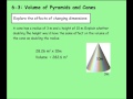 Volume of Pyramids and Cones