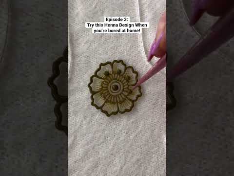 EASY henna design when ur BORED at home ✨ #hennatutorial #satisfyingvideos #mehndi
