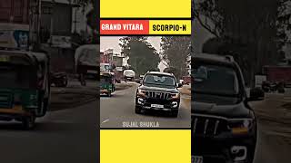 SCORPIO-N से भिड़ना Grand vitara को महंगा पड़ गया 😳😳#shorts