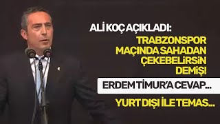 ALİ KOÇ KONREDE KÜRSÜDE BAĞIRDI! ERDEN TİMUR'U ÖYLE BİR TEHDİT ETTİ Kİ...