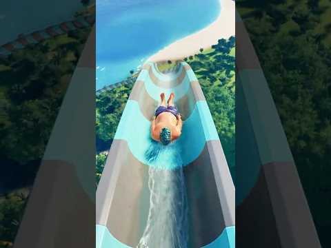 Never Go To This Water Slide! / Planet Coaster 2  #waterslide  #waterpark #shorts