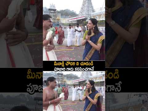 మీనాక్షి ని చూడండి | Meenakshi Chaudhary Visited Tirumala For Darshan | TTD | NC24 | FH