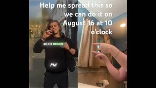 August 16 at 10 o’clock ￼