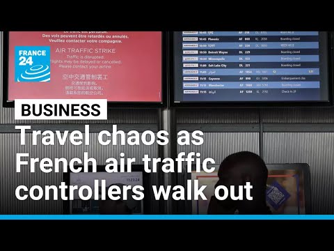 YouTube video thumbnail: Hundreds of Flights Cancelled as French air Traffic Controllers go on Strike