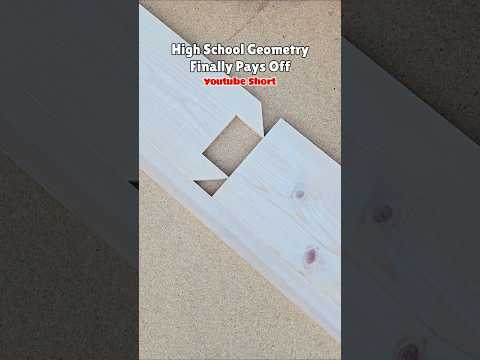Carpentry Genius Uses High School Geometry to Make PERFECT Cuts 🤯✏️🪚 #short #geometry #carpentry