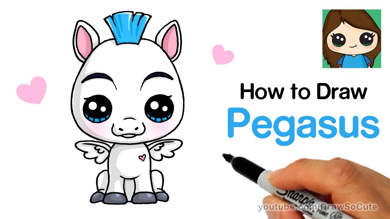 How to Draw Baby Pegasus Easy Hercules