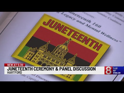 YouTube video thumbnail: Connecticut State Leaders Recognize Juneteenth With Ceremony, Music, Panel