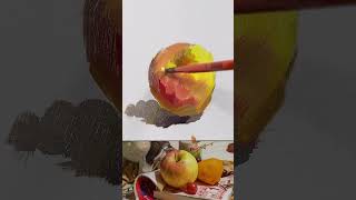 Paint an Apple in Gouache paints