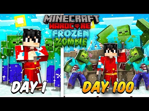 WE SURVIVED 100 DAYS IN FROZEN ZOMBIE APOCALYPSE IN MINECRAFT... HERE'S WHAT HAPPENED ! (HINDI)