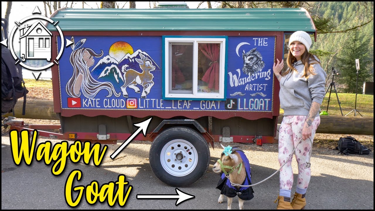 She Lives in a Tiny Wagon with a GOAT?! (Yep, & it’s cute) 🐐