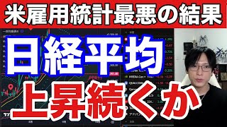 9/6【米雇用統計最悪で日経平均上昇か⁉海外勢は日本株を大量売却】日米貿易合意の大統領令発動で自動車株上昇。ドル円147円、半導体株強い。米国株、ナスダック、仮想通貨ビットコイン下落。