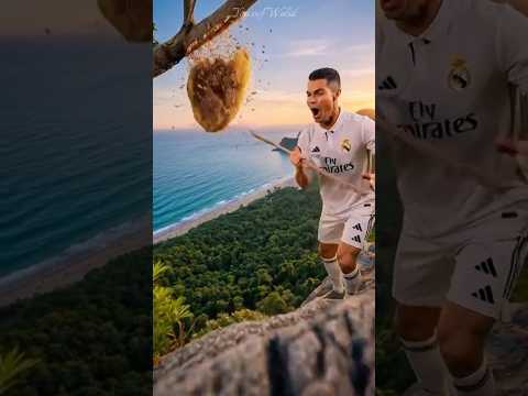 كرستيانو ينقذ ميسي من النحل الغاضب😱