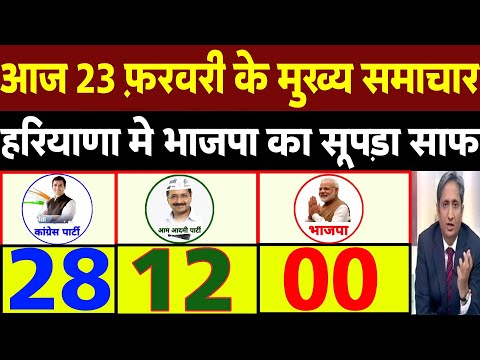 Today Breaking News ! आज 23 फ़रवरी 2024 के मुख्य समाचार बड़ी खबरें, Congress News, Election