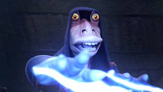 Darth Jar Jar vs. Anakin and Obi Wan