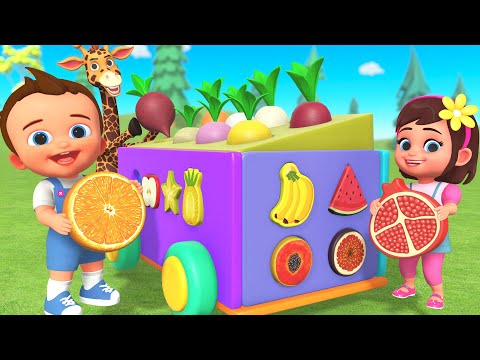 Learn Fruits and Vegetables with Baby Puzzle Truck | 🍎🥦🚚 Fun Cutout Game for Kids and Toddlers