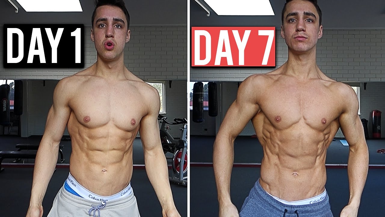 1 week weight loss body transformation - mini cut results - Fraser Wilson