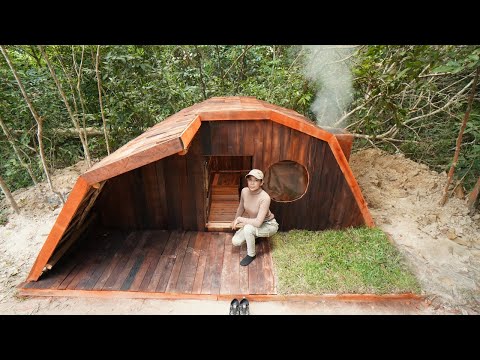 34Days  Building A Private Underground Bushcraft shelter