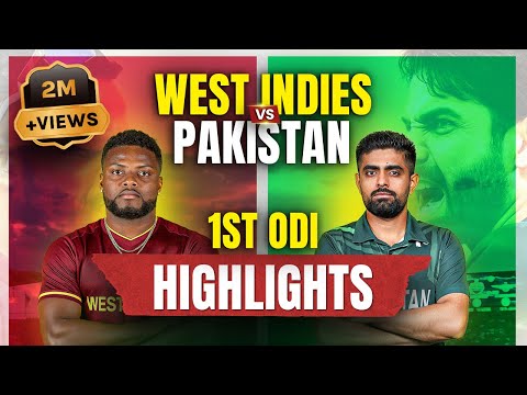 West Indies v Pakistan | 1st ODI | Full Match Highlights | tapmad