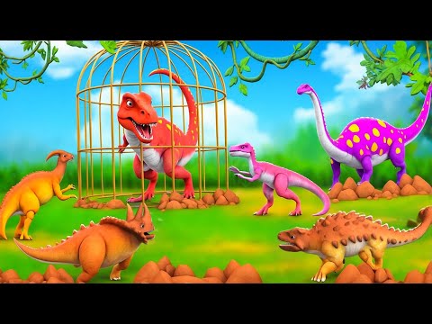 Mud Dinosaur Magic! Spinosaurus & Raptor Hatch from Eggs and Face T-Rex in Epic Trap Rescue