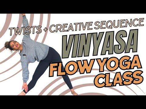 34-Minute Energizing Vinyasa Flow: Twists & Funky Sequences